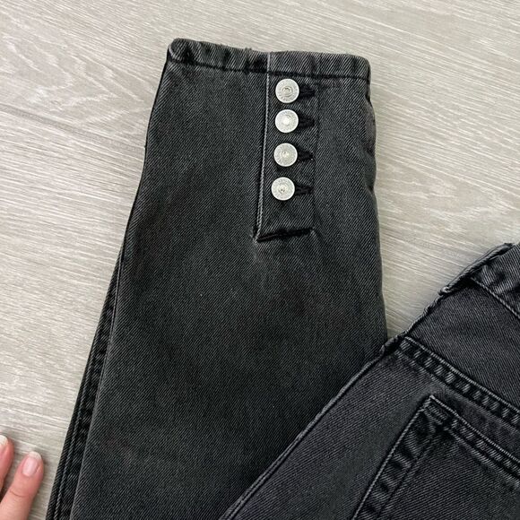 Vintage Jordache Black Denim Jeans Snap Ankle Detail size 10 - Picture 8 of 10